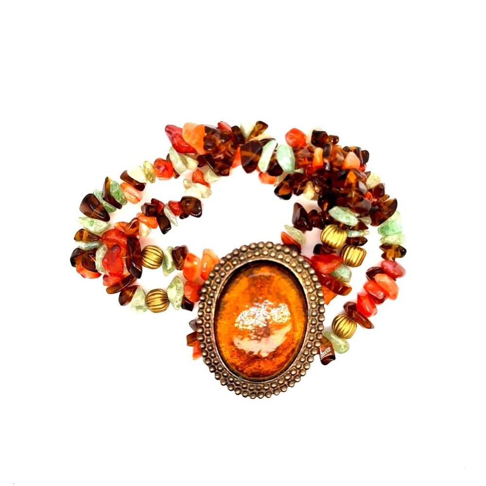 Brown‎ Beaded Bracelet (c)